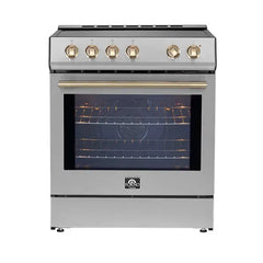 Forno Leonardo Espresso 30-Inch Induction Range in Stainless Steel (FFSIN0982-30) - The Home Selection