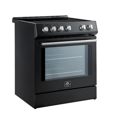 Forno Leonardo Espresso 30-Inch Slide-In Black Induction Range - FFSIN0982-30BLK - The Home Selection