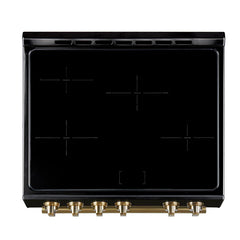 Forno Leonardo Espresso 30-Inch Slide-In Black Induction Range - FFSIN0982-30BLK - The Home Selection