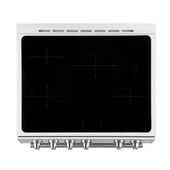 Forno Leonardo Espresso 30-Inch Slide-In White Induction Range - FFSIN0982-30WHT - The Home Selection