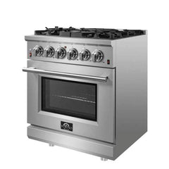 Forno Lseo 30" Gas Range with 5 Burners and Convection Oven - FFSGS6239-30 - The Home Selection