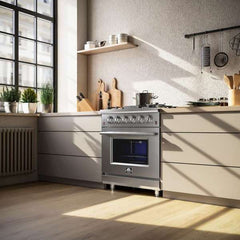 Forno Lseo 30" Gas Range with 5 Burners and Convection Oven - FFSGS6239-30 - The Home Selection