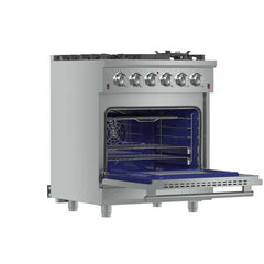 Forno Lseo 30" Gas Range with 5 Burners and Convection Oven - FFSGS6239-30 - The Home Selection