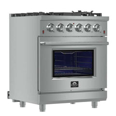 Forno Lseo 30" Gas Range with 5 Burners and Convection Oven - FFSGS6239-30 - The Home Selection