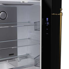 Forno Luigi 18 cu.ft. French Door Refrigerator White, Antique Brass Handles - FFFFD1791-33 - The Home Selection