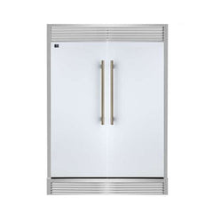 Forno Maderno 2-28-Inch Wide Convertible Refrigerator/Freezer in White, Decorative Trim, 27.2 cu.ft, 84-Inch High, ENERGY STAR Certified - FFFFD1722-60SG-WHT - The Home Selection