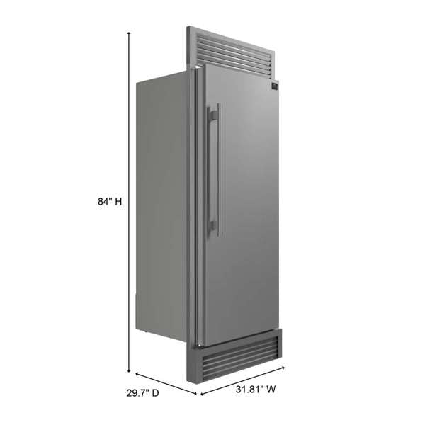 Forno Maderno 28" Built-In Convertible Refrigerator, 13.6 cu.ft. with Decorative Grill - 32" Wide - FFFFD1722-32 - The Home Selection
