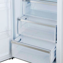 Forno Maderno 28-Inch Built-In Convertible Refrigerator in White with Antique Brass Handle, 13.6 cu.ft. with Decorative Grill - 32-Inch Wide - FFFFD1722-32 - The Home Selection
