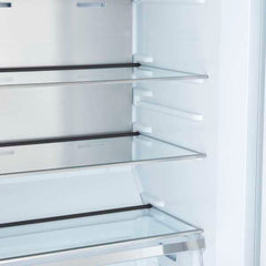 Forno Maderno 28-Inch Convertible Upright Freezer/Refrigerator in White with Antique Brass Handle, 13.6 cu.ft. - FFFFD1722-28 - The Home Selection