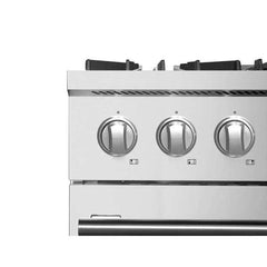 Forno Marco 30-inch Dual Fuel Range Stainless Steel, 4 Sealed Burners - 37,000 BTU, 4.32 cu.ft. True Convection Oven - FFSGS6197-30 - The Home Selection