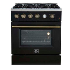 Forno Marco 30-inch Gas Range, 4 Burners 37,000 BTU, 4.32 cu.ft. Convection Oven - FFSGS6277-30 - The Home Selection