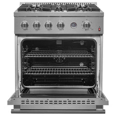 Forno Marco 30-inch Gas Range, 4 Burners 37,000 BTU, 4.32 cu.ft. Convection Oven - FFSGS6277-30 - The Home Selection