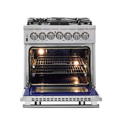 Forno Massimo 30-Inch Dual Fuel Range in Stainless Steel (FFSGS6125-30) - The Home Selection