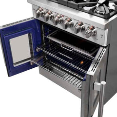 Forno Massimo 30-Inch French Door Gas Range in Stainless Steel (FFSGS6439-30) - The Home Selection