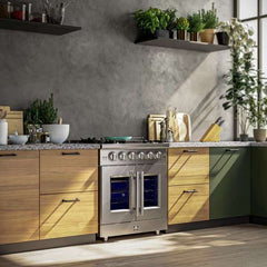 Forno Massimo 30-Inch French Door Gas Range in Stainless Steel (FFSGS6439-30) - The Home Selection