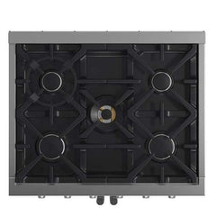 Forno Massimo 30-Inch French Door Gas Range in Stainless Steel (FFSGS6439-30) - The Home Selection