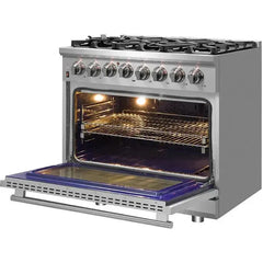 Forno Massimo 36" Dual Fuel Range in Stainless Steel - FFSGS6125-36 - The Home Selection
