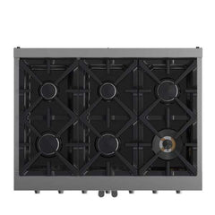 Forno Massimo 36-Inch French Door Gas Range in Stainless Steel (FFSGS6439-36) - The Home Selection