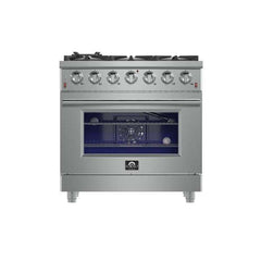 Forno Massimo 36-Inch Gas Range in Stainless Steel - FFSGS6239-36 - The Home Selection