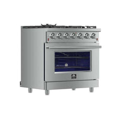 Forno Massimo 36-Inch Gas Range in Stainless Steel - FFSGS6239-36 - The Home Selection