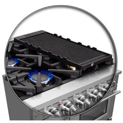 Forno Massimo 48-Inch French Door Gas Range in Stainless Steel (FFSGS6439-48) - The Home Selection