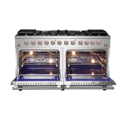 Forno Massimo 60-Inch Gas Range in Stainless Steel (FFSGS6239-60) - The Home Selection