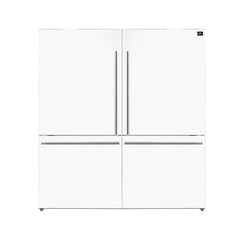 Forno Milano 2-Piece 62-Inch Freestanding Dual Bottom Freezer Refrigerator – 34.4 cu.ft, Touch Control, Ice Maker - FFFFD1787-60 - The Home Selection