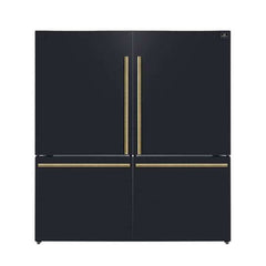 Forno Milano 2-Piece 62-Inch Freestanding Dual Bottom Freezer Refrigerator – 34.4 cu.ft, Touch Control, Ice Maker - FFFFD1787-60 - The Home Selection