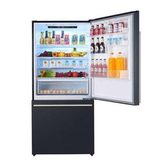 Forno Milano Espresso 31-Inch 17.2 cu. ft. Bottom Freezer Right Swing Door Refrigerator in Black - FFFFD1785-31BLK - The Home Selection