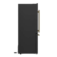 Forno Milano Espresso 31-Inch 17.2 cu. ft. Bottom Freezer Right Swing Door Refrigerator in Black - FFFFD1785-31BLK - The Home Selection