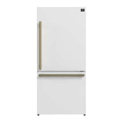 Forno Milano Espresso 31-Inch Stainless Steel Bottom Freezer Refrigerator, 17.2 cu.ft., Built-In Ice Maker, ENERGY STAR - FFFFD1786-31 - The Home Selection