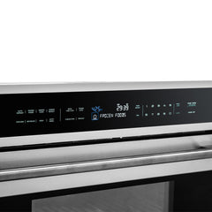 Forno Oliena 30-Inch Built-In 1.6 Cu. Ft. Compact Oven in Stainless Steel with Brass Trim - FMWDR3093-30 - The Home Selection