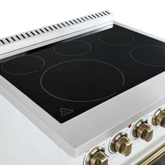 Forno Paolo 30" Freestanding Electric Range , 4.38 cu.ft. True Convection Oven - FFSEL6011-30 - The Home Selection