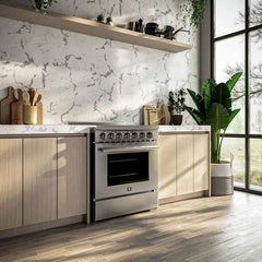 Forno Paolo 30" Freestanding Electric Range , 4.38 cu.ft. True Convection Oven - FFSEL6011-30 - The Home Selection