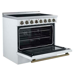 Forno Paolo 36 Inch Freestanding Electric Range, 5.44 cu.ft, True Convection Oven, Energy Efficient - FFSEL6011-36 - The Home Selection
