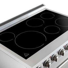 Forno Paolo 36 Inch Freestanding Electric Range, 5.44 cu.ft, True Convection Oven, Energy Efficient - FFSEL6011-36 - The Home Selection