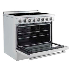 Forno Paolo 36 Inch Freestanding Electric Range, 5.44 cu.ft, True Convection Oven, Energy Efficient - FFSEL6011-36 - The Home Selection