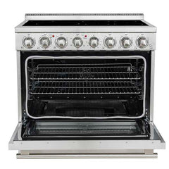 Forno Paolo 36 Inch Freestanding Electric Range, 5.44 cu.ft, True Convection Oven, Energy Efficient - FFSEL6011-36 - The Home Selection