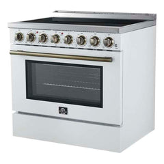 Forno Paolo 36 Inch Freestanding Electric Range, 5.44 cu.ft, True Convection Oven, Energy Efficient - FFSEL6011-36 - The Home Selection