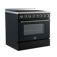 Forno Paolo 36 Inch Freestanding Electric Range, 5.44 cu.ft, True Convection Oven, Energy Efficient - FFSEL6011-36 - The Home Selection