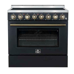 Forno Paolo 36 Inch Freestanding Electric Range, 5.44 cu.ft, True Convection Oven, Energy Efficient - FFSEL6011-36 - The Home Selection