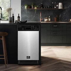 FORNO Polo 18-Inch Built-In Dishwasher - Compact Efficiency with Advanced Features - FDWBI8041-18 - The Home Selection