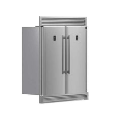 FORNO Premium 2-Piece Kitchen Bundle - Capriasca 48" Stainless Steel Range, Rizzuto 60" W. Dual Combo Convertible Refrigerator - FBDL-019-04CAUS - The Home Selection
