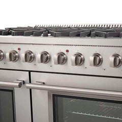 FORNO Premium 2-Piece Kitchen Bundle - Galiano 48" Dual Fuel Range, 60" Side-by-Side Refrigerator - FBDL-005-01CAUS - The Home Selection