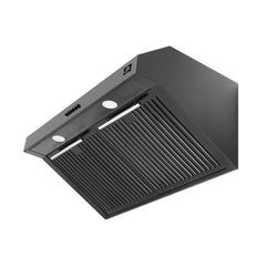 FORNO Premium 2-Piece Kitchen Bundle - Leonardo Espresso 30" Black Range, 30" Black Range Hood - FBDL-002-02US - The Home Selection