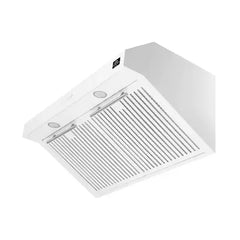 FORNO Premium 2-Piece Kitchen Bundle - Leonardo Espresso 30" White Range, 30" White Range Hood - FBDL-002-03US - The Home Selection