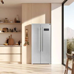 FORNO Premium 2-Piece Kitchen Bundle - Marco 30-inch Gas Range Stainless Steel, Forno Salerno 33" Side-by-Side Stainless Steel Refrigerator 15.6 cu.ft - FBDL-021-01CAUS - The Home Selection