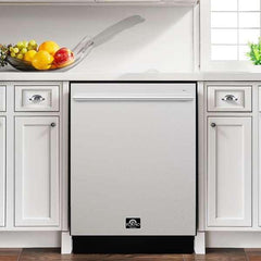 FORNO Premium 3-Piece Kitchen Bundle - 30" Electric Range, French Door Refrigerator, Built-In Dishwasher, Stainless Steel - FBDL-011-01US - The Home Selection