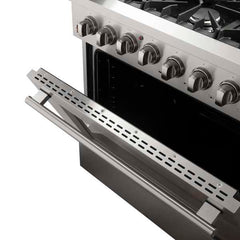 FORNO Premium 3-Piece Kitchen Bundle - Galiano 36" Dual Fuel Range, 36" Built-In Refrigerator, 24" Built-In Dishwasher - FBDL-004-02CAUS - The Home Selection