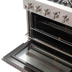 FORNO Premium 3-Piece Kitchen Bundle - Galiano 36" Gas Range, 36" Built-In Refrigerator, 24" Built-In Dishwasher - FBDL-004-01CAUS - The Home Selection